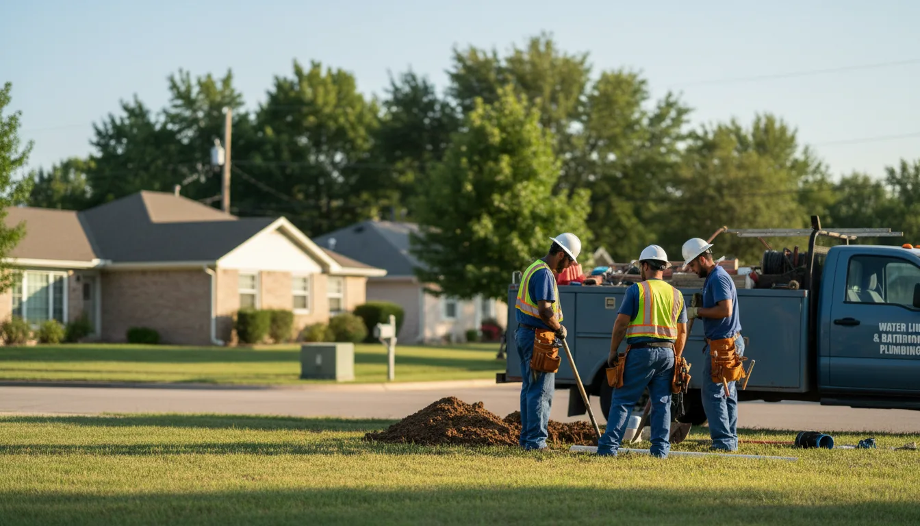 Residential water line and bathroom plumbing service in Mason, WI